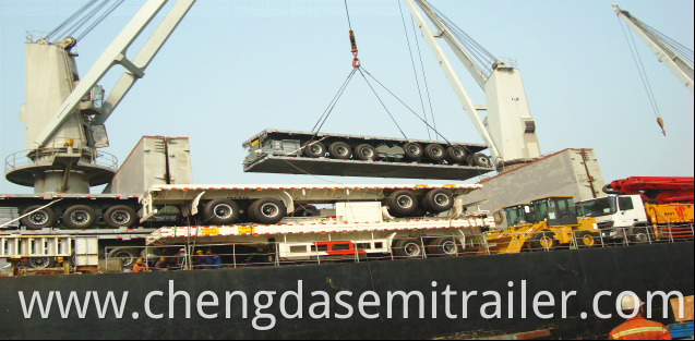 2 axles flatbed trailer 